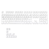 In Stock Wholesale Jellyfish White KeyCaps MDA Height Full Set 119 Keys PC Material Side-Printed Characters Translucent Keycaps