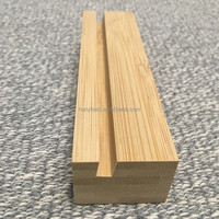 Porte-panneau de menu en bambou inachevé blocs en bois porte-carte en bois à fente verticale et inclinée personnalisée pour calendrier photo