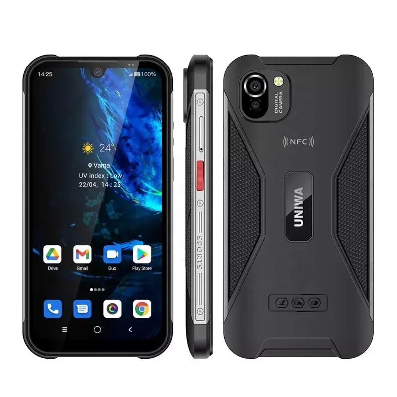 Smartphone robuste 4G, Version globale, écran goutte d'eau de 5.71 pouces, 3 go + 32 go, caméra 13mp, NFC, SOS, PTT cellulaire