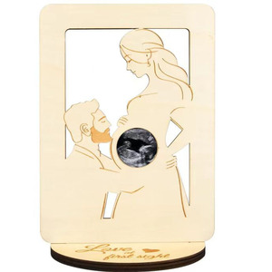 Cadres en bois artisanaux personnalisés Commémoration de <span class=keywords><strong>naissance</strong></span> de bébé Souvenir d'échographie B de la mère enceinte <span class=keywords><strong>Cadre</strong></span> <span class=keywords><strong>photo</strong></span> à ultrasons pour bébé - Product Image 3