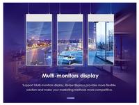 Écrans numériques publicitaires suspendus à haute luminosité 3000 Nits, affichage LCD orienté vers la fenêtre