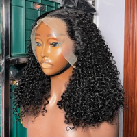 Perruque frontale en dentelle HD 13x6 en gros, perruque de cheveux humains bouclés Pixie, fournisseur de perruques sans colle entièrement en dentelle, cheveux humains indiens bruts
