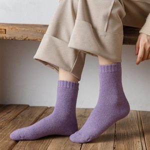 Calze da neve pesante invernale in <span class=keywords><strong>lana</strong></span> pesante da <span class=keywords><strong>donna</strong></span> calze da dormire in pile calze scaldasalviette - Product Image 3