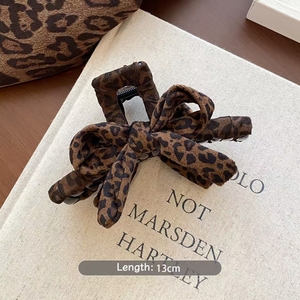 Pinza para el pelo con lazo y estampado de leopardo, elegante y de gran venta, diseño sencillo y exclusivo, para mujer, joyería de moda al por mayor - Product Image 5
