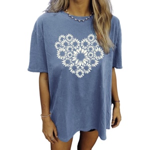 Women's Vintage Floral <b>Boho</b> Wildflower 3D Summer Short Sleeve Casual T-<b>Shirt</b> - Product Image 4