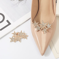 Chaussures de mariage à talons hauts, breloques pour sabots, décorations étoiles en alliage de zinc, boucles de chaussures décoratives amovibles DIY, clips floraux