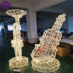 ไฟคริสต์มาสรูปทรงเครื่องดนตรี LED พร้อมดนตรีสำหรับตกแต่งงานแต่งงาน - Product Image 4