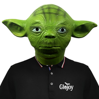 Masque en latex amusant Maître Yoda, accessoire de tête pour film et télévision, costume d'Halloween, jeu de rôle, fête, mascarade, personnalisable