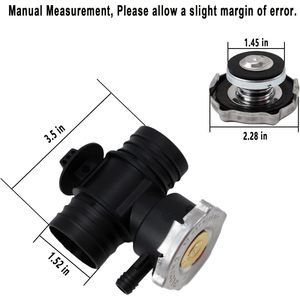 CeYhtly New Radiator Coolant Filler Neck with Cap and <b>Clips</b> Black Plastic for for 200 Sebring 2001 2004 2007 2018 - Product Image 4