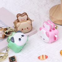 Porte-clés pendentif Kawaii en forme de pain grillé et crème au beurre, moelleux, à remontée lente et rebondissant, anti-stress, jouet alimentaire fantaisie, vente en gros