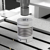 Accouplement à soufflet hautement sensible et hautement compensatoire de type pince (ZS3-C) pour ventilateurs de machines-outils CNC, marque QIANRUI, en acier/aluminium