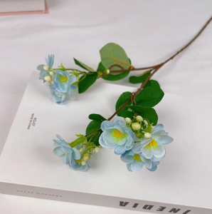 J-07052 Vente en gros Meilleure vente Fleurs artificielles en soie de <span class=keywords><strong>jasmin</strong></span>, petit bouquet, plante verte de lotus, fleurs décoratives - Product Image 3