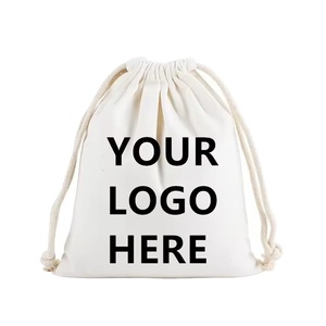 Wedding Candy Customized LOGO Printing Package Pouch High Quality Muslin Cotton <b>Drawstring</b> Gift <b>Bags</b> - Product Image 1