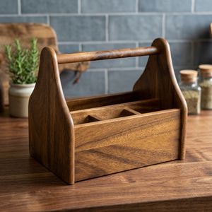 Cesta para Cubiertos de Alta Calidad, Duradera, Ecológica, Portátil, de Estilo Vintage, Personalizable, Accesorio para Mesa - Product Image 1