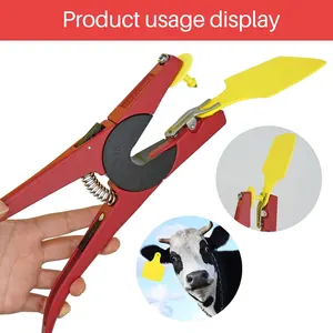 Cattle Ear Tagger Applicator Sheep Ear Tag Pliers Kit Clamp for Animal Identification Card Installation Tools