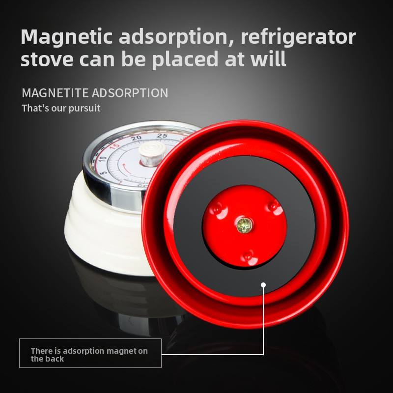 Modern Egg-Shaped Stainless Steel Mechanical Timer New Visual Time Management Countdown Reminder for Kitchen for Foreign Trade