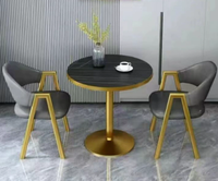 Ensemble Table à Manger 2 Places de Luxe Moderne en Bois MDF pour Maison ou Hôtel, Mobilier de Repas Très Vendu