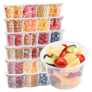 Vaso de Plástico Desechable con Cierre para Sopa, 16oz, 24oz, 32oz, Contenedor Sellado para Comida para Llevar, Recipiente para Papillas con Hebilla a Prueba de Fugas y Tapas - Product Image 1