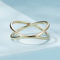 Jointures fille unique blanc en gros bijoux de mode bague de haute qualité 2023 mariage 14k or croix bagues en argent sterling