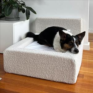 Großhändler Soft Comfortable Boucle Memory Foam Hunde bett Ortho pä dische Kühlung Haustier bett mit festem Tier muster für Katzen - Product Image 1