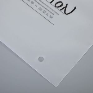 Custom Stock PE Zipper Bag Square Bottom <b>Biodegradable</b> Blank Plastic Clothing <b>Packaging</b> Apparel Screen Printing Surface Custom - Product Image 4