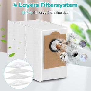 Sacchetto Raccoglipolvere in Fibra Riutilizzabile di Ricambio per <span class=keywords><strong>Robot</strong></span> <span class=keywords><strong>Aspirapolvere</strong></span> <span class=keywords><strong>Lefant</strong></span> M3, Alta Capacità per Uso Domestico - Product Image 1