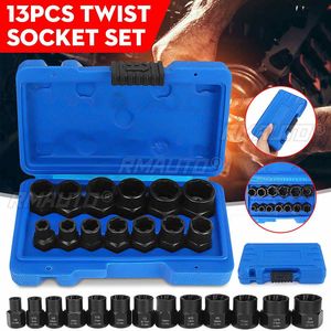Juego de 13 piezas de extractor de tornillos y tuercas dañados por impacto, kit de herramientas de extracción, llave de vaso para extracción de tornillos y tuercas de 3/8 pulgadas - Product Image 1
