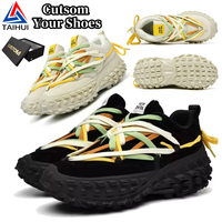 Baskets Décontractées Unisexes Personnalisables Logo Homme Chaussures Semelle Épaisse Sport Running Mode Marche Style Pneu pour Homme
