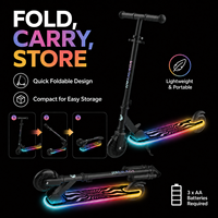 Trottinette à deux roues, trottinette pour enfants de 5 ans et plus, trottinette pour enfants avec plateau lumineux