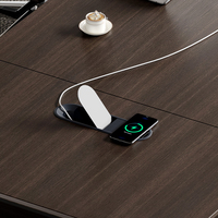 Mobili da ufficio di lusso capo tavolo da ufficio mobili moderni Executive a forma di scrivania da ufficio