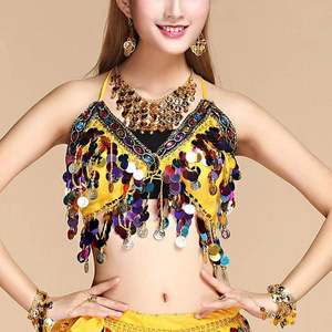 Shiny Sequins Halter <strong>Bra</strong> Top for Ladies Performance Wear on Festival Boho Clubbing <strong>Tribal</strong> Salsa <strong>Belly</strong> <strong>Dance</strong> BH Top - Product Image 5