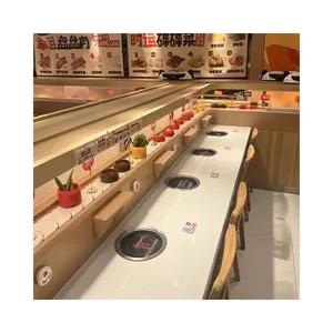 Nhà hàng thực phẩm giao hàng Sushi Băng tải/băng tải Sushi Sushi Băng tải vành đai hệ thống nhà máy tùy chỉnh chuỗi Thép không gỉ