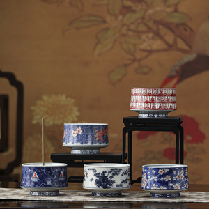 Quemador de incienso de cerámica estilo chino hecho a mano con diseño de Buda para uso religioso, decoración del hogar en interiores. - Product Image 4