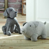 Butée de porte lestée personnalisée en forme de chiot mignon en peluche, butée de porte en sable, décoration d'intérieur en forme d'animal, jouet en peluche
