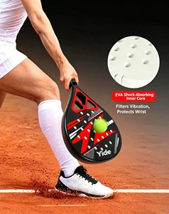 Raqueta de Pádel con Gran Rebote, Marco de ABS y Fibra de Vidrio, Raqueta de Entrenamiento, Raqueta Deportiva Familiar para Actividades al Aire Libre - Product Image 4
