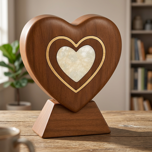 Best selling Heart Shaped <b>Keepsake</b> urn Small urn with MOP mosaiced Urn for Small <b>Pet</b> or Infant Memorial <b>Ashes</b> from Vietnam - Product Image 3
