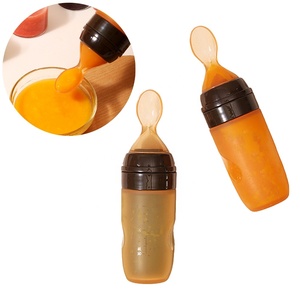 Nouveau design cuillère pour bébé <span class=keywords><strong>biberon</strong></span> mangeoire en silicone de qualité alimentaire sans BPA cuillère pour tout-petits - Product Image 1