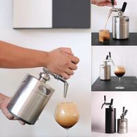 Kit de système de brassage domestique en acier inoxydable de 64 onces, mini-fût à café, distributeurs de boissons froides Nitro