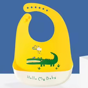 Juego de Baberos de Silicona para Bebé, Impermeables, con Estampado, para Niños Pequeños, Vajilla para la Hora de Comer, Logotipo Personalizado, Venta al por Mayor - Product Image 3