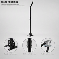 Antena TV Luar Ruangan Universal yang Dapat Disesuaikan, Braket J-Pole Baja Paduan Aluminium SatelliteStarlink OEM Diameter 22mm Panjang