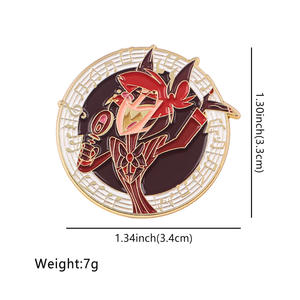 Épingles Sming, best-seller, épingles en émail doux sur le thème de l'anime Hazbin <span class=keywords><strong>Hotel</strong></span>, princesse de l'enfer, dessin animé mignon, épingles à revers Alastor - Product Image 5