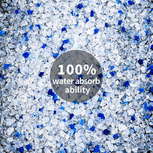 1-4mm 1-8mm 1,6kg Fabrik-Großhandel Silica-Gel-Sand Füllmaterial <span class=keywords><strong>Premium</strong></span> Haustierprodukte Saubere Blaue Kristall-Katzenstreu - Product Image 3