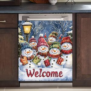 Housse magnétique pour réfrigérateur Winter Cabin Red Cardinals Holly Berry, décoration de Noël pour cuisine, aimant pour lave-vaisselle - Product Image 5