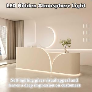 2025 thiết kế mới nhỏ sang trọng phía trước bàn Salon Spa tiếp tân bàn hiện đại truy cập cho Thẩm mỹ viện và thanh - Product Image 3