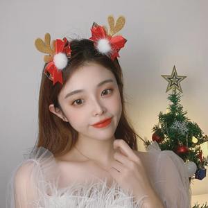 Bandeaux de noël pour enfants, serre-tête en bois de père noël, oreilles d'elfe, cornes de noël - Product Image 3