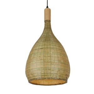 Bamboo Art Pendant <b>Light</b> Round E27 LED Living Room <b>Dining</b> Room Chandelier - Product Image 4