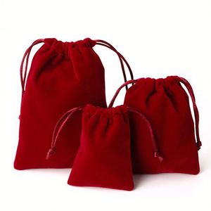 Bolsa de Terciopelo para Joyería y Cosméticos, Bolsa de Almacenamiento Pequeña con Cordón, Bolsa de Regalo Personalizada, Bolsa de Terciopelo para Joyas - Product Image 1