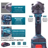 Tournevis électrique ergonomique à moteur brushless compact à couple élevé, marche avant/arrière, pour l'assemblage de meubles en kit et de placards