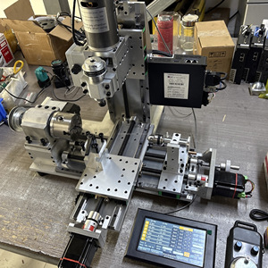 เครื่องกลึงซีเอ็นซีขนาดเล็กสำหรับใช้ในบ้าน พร้อมมอเตอร์เซอร์โว 220V แบบมัลติฟังก์ชั่น ประกอบด้วยระบบกลึง เจาะ และกัดแบบแม่นยำ - Product Image 3