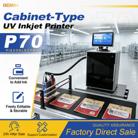 Imprimante jet d'encre UV de type armoire Demin P70, encre à base d'huile, 360 dpi, alimentation en encre semi-automatique à pression négative, date de lot, code QR
